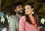Samriddhi Aryal and Bijay Baral in 'Nyauli Banaima' song from Nepali movie 'Baristha Balaram' releasing on October 23, 2025.