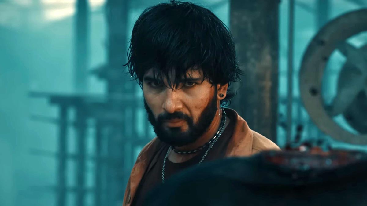 Actor Sushil Shrestha performing action sequence in Nepali film Pariwartan teaser