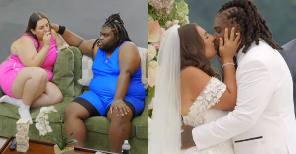 Before-and-after images of Sara Mosby and Tre Fontana during MrBeast's 163-day weight-loss challenge ahead of their wedding.